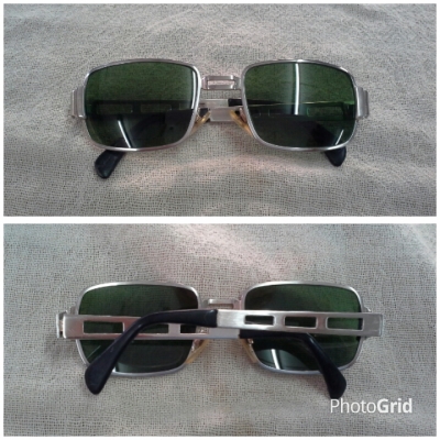 แว่นตาสายพันธุ์เยอรมัน ยุค &#039;70s ตัวลึก!  สายแข็ง!  Antique MENRAD handmade in Malta