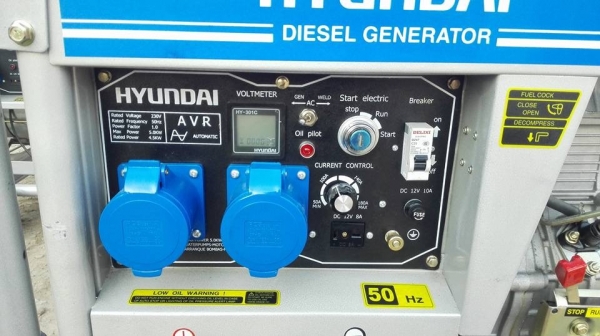 ** SOLD ** เครื่องปั่นไฟ HYUNDAI DIESEL 10 HP รุ่น HDW180AE/5KW ของใหม่ 100\% ไม่เคยใช้งาน(เชื่อมได้ในตัว)