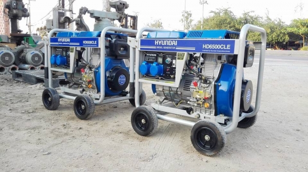 ** SOLD ** เครื่องปั่นไฟ HYUNDAI DIESEL 10 HP รุ่น HD6500CLE/5KW ของใหม่ 100\% ไม่เคยใช้งาน