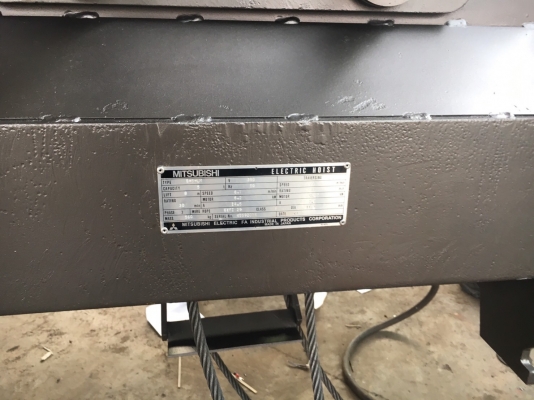 รอกสลิงไฟฟ้ามือสอง Mitsubishi ขนาด 5 ตัน วิ่ง 4 ทิศทาง ขึ้น ลง ซ้าย ขวา ไฟ 380V ยกสูง 6 เมตร รอกสลิงไฟฟ้ามือสอง Mitsubishi ขนาด 5 ตัน วิ่ง 4 ทิศทาง ขึ้น ลง ซ้าย ขวา ไฟ 380V ยกสูง 6 เมตร