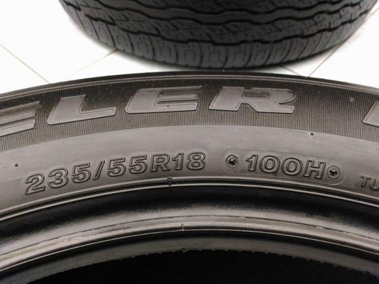 ยาง Bridgestone Dueler 687 235 55 18(made in japan) ผลิตปี 14 ยางดอกยังสวยใช้ได้ มีปะ 1 เส้น (1 แผล) รับประกันรั่ว ซึม แผลเก่าตลอดอายุการใช้งาน ขายถูก 4 เส้น 3800.- ** NET ** ใส่ถ่วงฟรี ส่งทั่วไทยค่ะ ยาง Bridgestone Dueler 687 235 55 18(made in japan) ผลิตปี 14 ยางดอกยังสวยใช้ได้ มีปะ 1 เส้น (1 แผล) รับประกันรั่ว ซึม แผลเก่าตลอดอายุการใช้งาน ขายถูก 4 เส้น 3800.- ** NET ** ใส่ถ่วงฟรี ส่งทั่วไทยค่ะ