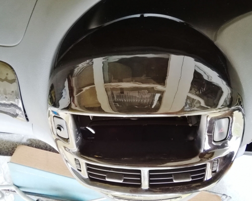 คอนโซลลายไม้แท้ แบล็ค เบิร์ด อายส์ Toyota Estima ACR30