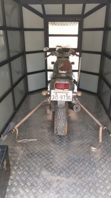 ขายพ่วงตู้ บรรทุกรถมอไซค์โดยเฉพาะครับ ขนาดตู้ กว้าง1.60เมตร ยาว 3เมตร สูง1.80เมตร