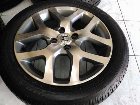 ล้อเง Honda City รุ่น Top ขอบ 16 พร้อมยาง Bridgestone 185 55 16 ปลายปี 14 ยางสวย ล้อสวยเดิมๆ ขายถูกทั้งชุด 4,900.- ใส่ถ่วงฟรี ส่งทั่วไทยค่ะ