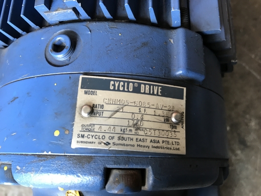 ขายมอเตอร์ Cycro drive Sumitomo 0.5HP. 380V made in Japan อัตราทด 1:21 สภาพสวยมาก วิ่งนิ่ม พร้อมใช้งาน ขายมอเตอร์ Cycro drive Sumitomo 0.5HP. 380V made in Japan อัตราทด 1:21 สภาพสวยมาก วิ่งนิ่ม พร้อมใช้งาน