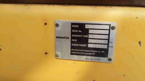 ขายด่วน KOMATSU PC200-7 รถสภาพสวยพร้อมใช้งาน เครื่องปั้มดี ไฟฟ้าอยู่ โซ่ช่วงล่างพร้อมใช้งาน เอกสารเล่มทะเบียน