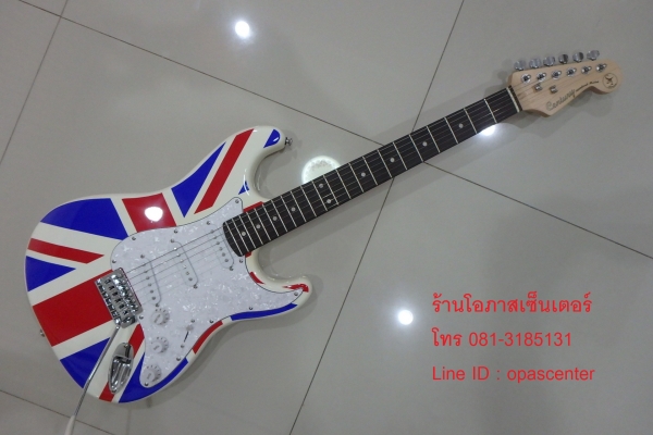 กีต้าร์ไฟฟ้า Century 3 แทค ของใหม่ สีขาว ลายธงชาติ อังกฤษ เสียงดี งานสวย ขายถูก