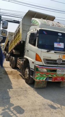 ขายรถพ่วงดัมพ์ Hino เครื่อง 344 แรง ปี 54 กระบะอู่ซีทีทรัค ลูก 3 เพลาแท้ ทะเบียนพร้อม