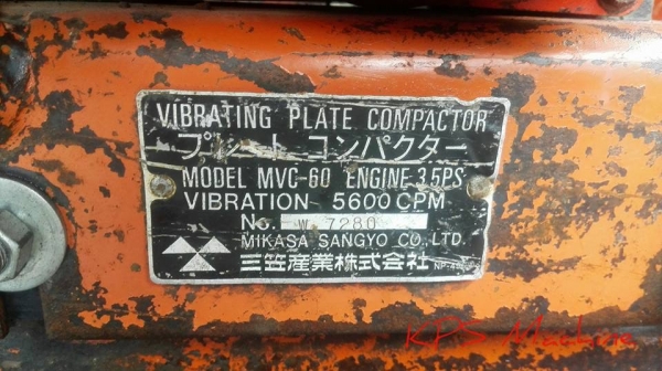 * ไปอยู่ปราจีนครับ * เครื่องตบดินญี่ปุ่น MIKASA JAPAN เครื่อง KUBOTA 6.0 PS VIBRATION 5600 CPM สตาร์ททีเดียวติดพร้อมใช้