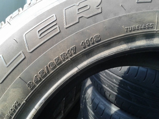 ยาง บริสโตน 245/65R17ปี13 ชุดนี้ ราคา 3500 บาท