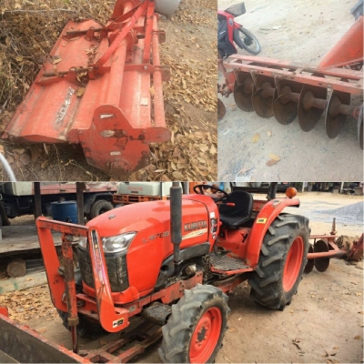 ขายรถไถคูโบต้า L4708 ทำงานพ้นสองร้อย ชม. อุปกรณ์3ชิ้น ใบดันหน้าผาน6 โรตารี่ สภาพดีพร้อมใช้งาน