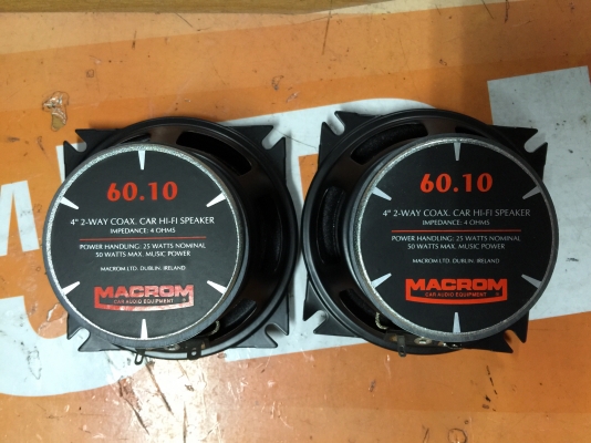 ขายลำโพง 4" MACROM CUSTOM-FIT 60.10 แกนร่วม 2 ทาง