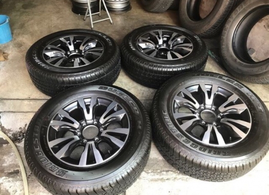 ล้อแม็กป้ายแดงขอบ18 6รู139 พร้อมยางบริดสโตนป้ายแดง 265-60-18