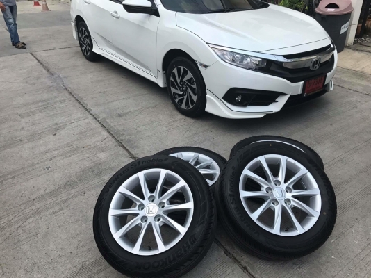 ล้อแม็กพร้อมยางป้ายแดง Civic FC ขอบ16