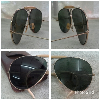 แว่นตาอเมริกันโกลด์ฟิลด์ - ศูนย์ใหญ่  &#039;ราชันย์แห่งเรย์-แบน&#039; ตัวจริง !  Vintage B&amp;L RAY-BAN USA  10K  บิ๊กไซซ์