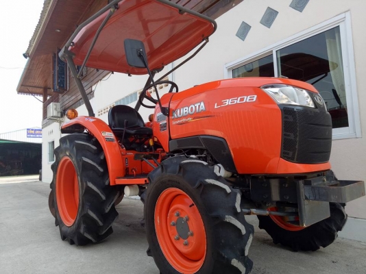 คูโบต้า L3608DT 4 WD รถเกรด A สีเดิมๆโรงงาน พร้อมผานตราช้าง