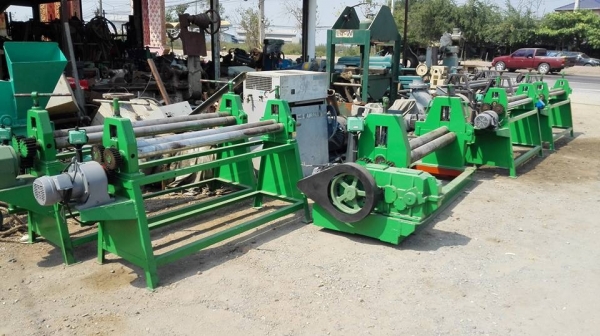 ** SOLD ** เครื่องม้วนเหล็กแผ่นประกอบใหม่ 5 ฟุต เพลาตัน ม้วนหนา 6 มิล ไฟ 380V มาเทสก่อนได้