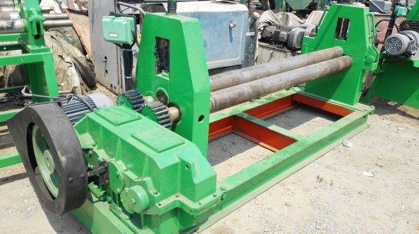 ** SOLD ** เครื่องม้วนเหล็กแผ่นประกอบใหม่ 5 ฟุต เพลาตัน ม้วนหนา 6 มิล ไฟ 380V มาเทสก่อนได้