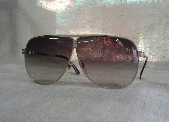 แว่นตาเฟรนช์วินเทจ ยุค &#039;80s  โมเดลนักบิน &#039;หยดน้ำตา&#039;  Vintage LANCEL Paris handmade in France  บิ๊กไซซ์!