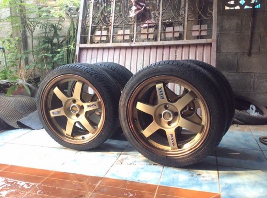 ล้อ te37 ขอบ 17 กว้าง 7.5 แถมยาง 8500