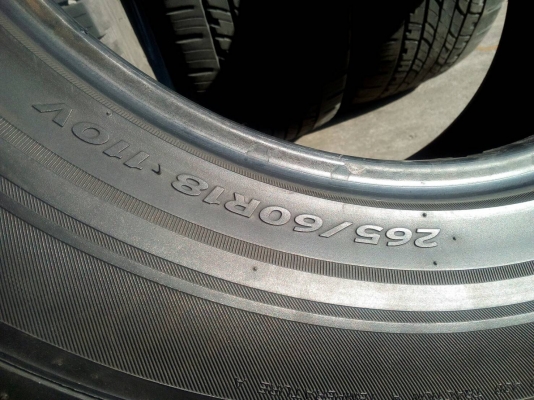 265/60R18  Hankook VENTUS AS ปี13 ชุด 4 เส้น  โทร.063-286-3551 ตจว.ส่งได้ครับ
