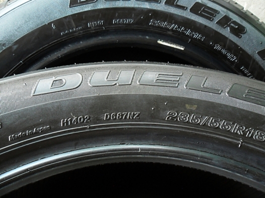 ยาง18 ลงพื้นปี16 บริดสโตน ญี่ปุ่น 235-55-18 ดอก7มิลไม่มีปะเลย