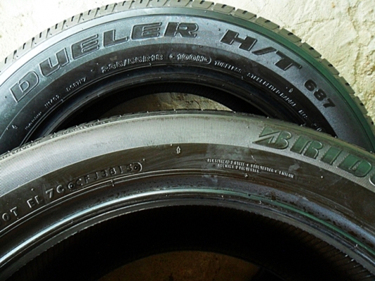 ยาง18 ลงพื้นปี16 บริดสโตน ญี่ปุ่น 235-55-18 ดอก7มิลไม่มีปะเลย