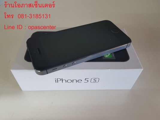 iphone 5S 16 GB ศูนย์ไทย สีดำ สภาพใหม่ มีที่ชาร์ท หูฟัง กล่อง ส่งฟรี