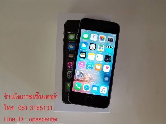 iphone 5S 16 GB ศูนย์ไทย สีดำ สภาพใหม่ มีที่ชาร์ท หูฟัง กล่อง ส่งฟรี