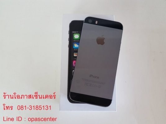 iphone 5S 16 GB ศูนย์ไทย สีดำ สภาพใหม่ มีที่ชาร์ท หูฟัง กล่อง ส่งฟรี