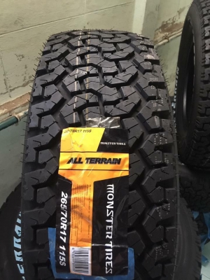 ยางใหม่ Monster Tires All Terrain ปี16  ขนาด 265-70R17