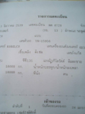 ขายรถขุดแบ็คโค SK200-3มาร์คทรี เอกสารเล่มทะเบีบน ช่วงล่างดี เครื่องเดิมปั๊มK3V