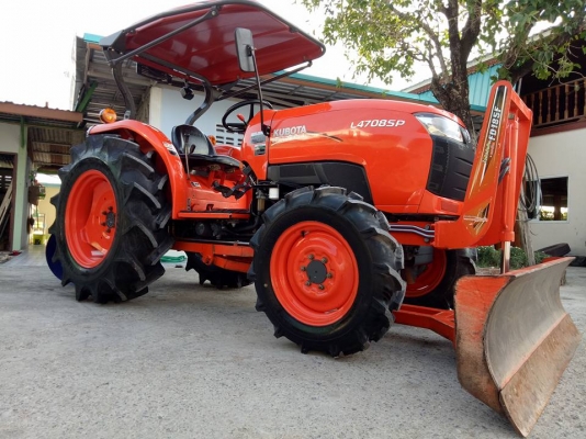 คูโบต้า L4708SP 4 WD รถเกรด AAA  ทำงาน 416 ชั่วโมง ใบมีดดันหน้าตราช้าง ผานหลังใหม่ 6X24 CMT