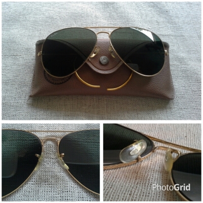 แว่นตาท่านนายพลแมคอาร์เธอร์  &#039;ตัวเทพบุตร&#039;  ที่สุดแห่งเลนส์หายาก!  Vintage B&amp;L RAY-BAN AVIATOR USA  บิ๊กไซซ์!  ตัวแท้!  จริงใจ-ไม่จิงโจ้!