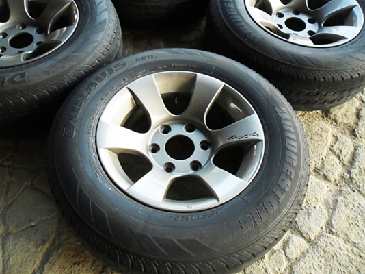 แม็กกระบะขอบ15 เอนไกแท้ 6รู139 ยางบริดสโตน 215-70-15 ดอกหนา แม็กกระบะขอบ15 เอนไกแท้ 6รู139 ยางบริดสโตน 215-70-15 ดอกหนา