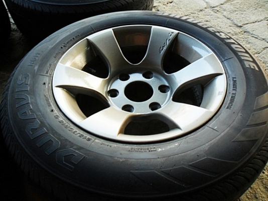 แม็กกระบะขอบ15 เอนไกแท้ 6รู139 ยางบริดสโตน 215-70-15 ดอกหนา