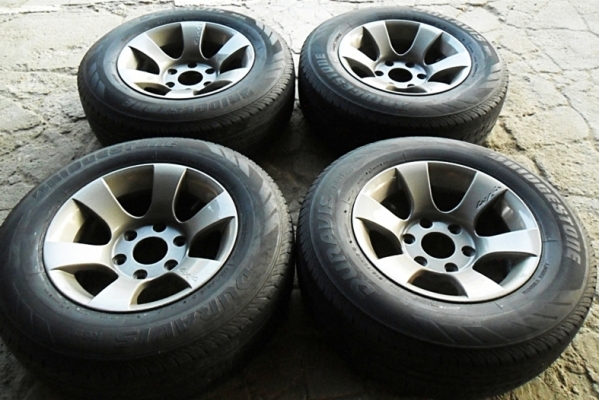 แม็กกระบะขอบ15 เอนไกแท้ 6รู139 ยางบริดสโตน 215-70-15 ดอกหนา แม็กกระบะขอบ15 เอนไกแท้ 6รู139 ยางบริดสโตน 215-70-15 ดอกหนา