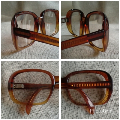 แว่นสายตายาวเลนส์ 2 ชั้น &#039;นอส&#039;  วินเทจ &#039;เนิร์ด&#039; ฝรั่งเศส ยุค &#039;60s  Vintage DIAMOND handmade in France  ค่าสายตา +225