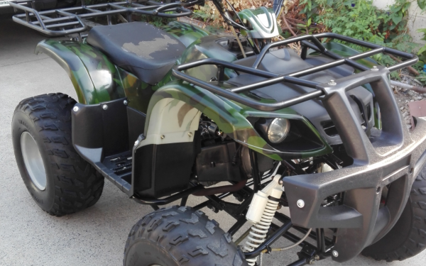 ATV 150cc. เกียร์ออโต้ ดิสเบรคหน้า-หลัง สตาร์ทมือ+เท้า คันเร่ง่มือบิด ล้อขอบ10นิ้ว เครื่องสมบูรณ์