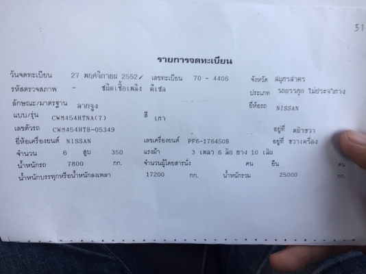 นิสสัน UD CWM454 ปี 52 350 แรง 2 เพลา นิสสัน UD CWM454 ปี 52 350 แรง 2 เพลา