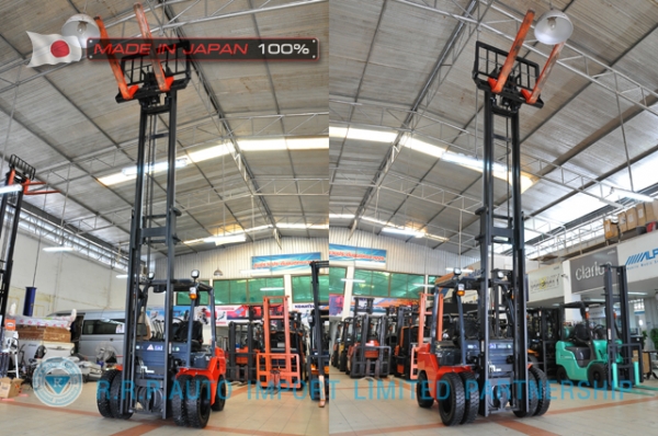 ขายรถโฟล์คลิฟท์มือสอง TOYOTA รุ่น 8FG15-32677 นำเข้าจากประเทศญี่ปุ่น 100\% ไม่เคยใช้งานในไทย