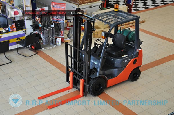 ขายรถโฟล์คลิฟท์มือสอง TOYOTA รุ่น 8FG15-32094 นำเข้าจากประเทศญี่ปุ่น 100\% ไม่เคยใช้งานในไทย