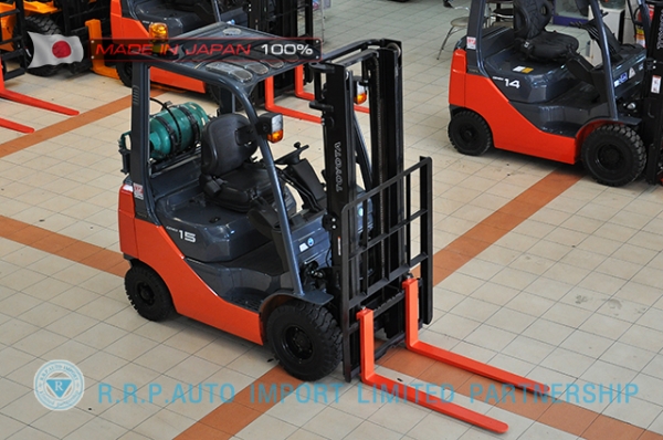 ขายรถโฟล์คลิฟท์มือสอง TOYOTA รุ่น 8FG15-32094 นำเข้าจากประเทศญี่ปุ่น 100\% ไม่เคยใช้งานในไทย