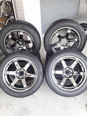 ล้อTE37  ขอบ 20 สีBlack Chrome พร้อมยาง  4 ล้อ