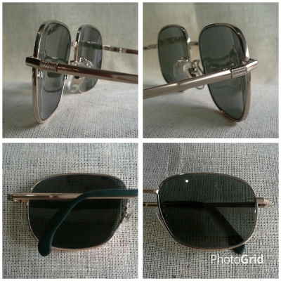 แว่นตาอเมริกันวินเทจ ยุค &#039;90s &#039;ไททาเนียมบริสุทธิ์&#039;  Vintage AIROSO handmade in USA  บิ๊กไซซ์!