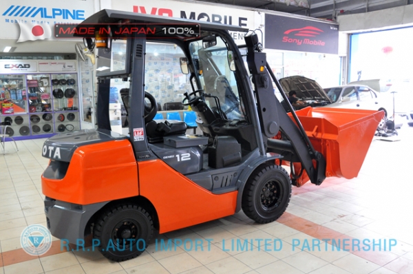 ขายรถโฟล์คลิฟท์มือสอง TOYOTA รุ่น 6SD12-30126 นำเข้าจากประเทศญี่ปุ่น 100\% ไม่เคยใช้งานในไทย