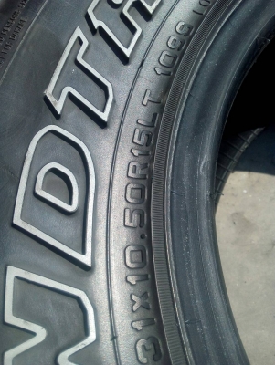 31x10.50R15  DUNLOP GRANDTREK AT3 มี 1 เส้น ไม่มีปะ ใช้ทำอะไหล่ tel.063-286-3551081-427-3941