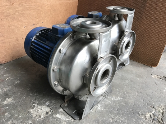 ( เหลือ 1 ตัวครับ )ขายปั้มน้ำหอยโข่งหัวสแตนเลส Ebara 5.5HP. 380V รุ่นใบใหญ่ส่งน้ำไกล สภาพเดิมๆสีไม่ค่อยสวย ตัดจากโรงงาน วิ่งนิ่ม พร้อมใช้งาน