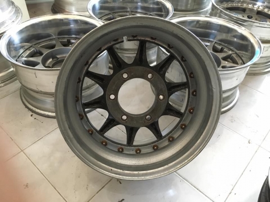 ขายล้อ ENKEI HR385 2 ชิ้นแท้ 15x8.5 ลบ35 6รูกระบะ ลึกๆ ประมูลญี่ปุ่น