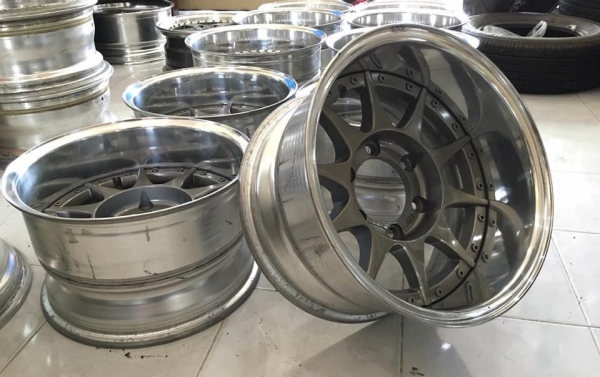 ขายล้อ ENKEI HR385 2 ชิ้นแท้ 15x8.5 ลบ35 6รูกระบะ ลึกๆ ประมูลญี่ปุ่น